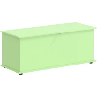 HOMCOM 114L Large Storage Chest, Green Bench Trunk with Safety Hinge for Bedroom, Living Room & Entryway(m-1)