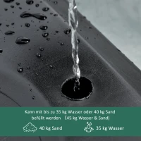 HOMCOM basketbalstandaard in hoogte verstelbaar basketbalsysteem voor kinderen basketbalring met wielen buiten staal PVC HDPE zwart 83 x 75 x 206-260 cm(m-5)