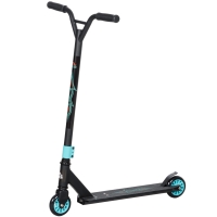HOMCOM Pro stuntscooter, kickstep voor freestyle tricks, aluminium, metaal, kunstleer, voor kinderen en volwassenen, groen