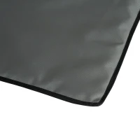 Outsunny 2-delige Strandmat Set, Verstelbaar, Opvouwbaar, 124L x 53B x 35-45H cm, Grijs(m-9)