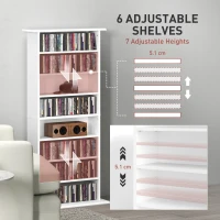 HOMCOM 360 CD Storage Unit - White(m-5)