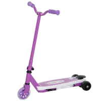 AIYAPLAY Electric Scooter for Kids Aged 4-7 Years, with Flashing LED Lights, Rear Auxiliary Wheels, Purple(m-1)
