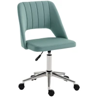 Vinsetto Höhenverstellbarer Schreibtischstuhl mit Rollen, 360° drehbar, Jakobsmuschel-Form, Schaumstoff, 49 x 60 x 79-91 cm, Grün(m-12)