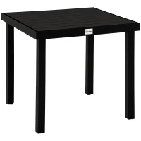 Outsunny tuintafel voor 4 personen, aluminium 80cm x 80cm x 74cm(m-11)