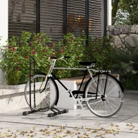 SPORTNOW Estacionamento de Bicicletas Vertical e Horizontal com Ganchos Ajustáveis para Bicicletas de 6 a 28 Polegadas e 700 C(m-10)