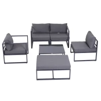 Outsunny 6-delig Tuinset tuinset tuinbankset(m-7)
