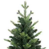 HOMCOM Geneva Fir Hinged Xmas Tree, 6ft/180cm Artificial Christmas Tree with 1610 Branch Tips, Foldable Steel Stand, Green(m-12)