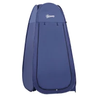 Outsunny Tenda da Doccia Pop Up Impermeabile in Poliestere e Plastica, 100x100x185 cm, Blu Navy(m-11)