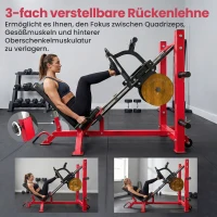 SPORTNOW leg press thuis beentraining krachttraining onderlichaam quadriceps bilspieren hamstrings fitnessapparaat(m-6)