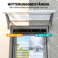 Outsunny Luifel, Voordeurluifel, Overkapping voor ingangen en ramen, 100L x 75B x 23H cm, Zilver(m-6)