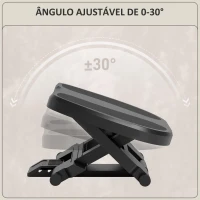 HOMCOM Apoio para os Pés com Superfície Texturizada Inclinação de 0-30° Massagem e Altura Ajustável em 3 Níveis 45x34x10-16,5 cm Cinza(m-6)