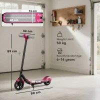 SPORTNOW Electric Scooter for Kids, with LED Display, Pink(m-3)
