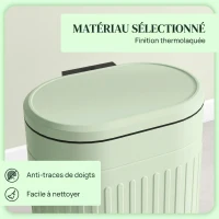 HOMCOM Poubelle de cuisine poubelle à pédale 20L couvercle à fermeture douce seau intérieur amovible 36,5 x 31,2 x 45 cm vert(m-6)