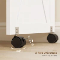 HOMCOM Dulap Pliabil pentru Mașină de Cusut cu 18 Cuie pentru Bobină, Alb(m-7)