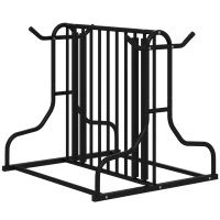 DURHAND Fietsenrek voor 4 fietsen, weerbestendig, extra beugel, 90 x 80 x 80 cm, Zwart(m-10)