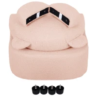 AIYAPLAY Kids Armchair, Bear Shaped Toddler Chair for Bedroom Playroom Living Room, Aged 18 Months to 3 Years - Pink(m-9)