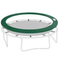 HOMCOM Cubierta de Protección Acolchada para Cama Elástica Borde de Seguridad para Trampolines con Diámetro Ø244 cm Verde(m-12)