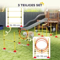 PawHut 4-Delige Agility-Set voor Honden met Vulbare Basis voor Training(m-4)