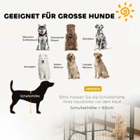 PawHut Hondenren met 6 Panelen, Stevig met Veilige Deur, Voor Binnen en Buiten, Tuin, Camping, 100 cm Hoog(m-7)