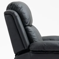HOMCOM Riser and Recliner Chair with Vibration Massage, PU Leather Power Lift Chair for Elderly, Black(m-12)