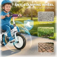 HOMCOM 6 in 1 Kids Trike Push Bike w/ Push Handle, Canopy, 5-point Seat Belt, Storage, Footrest, Brake, for 1-5 Years, Purple(m-7)
