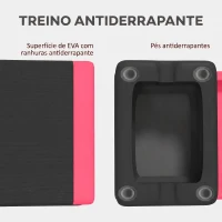 SPORTNOW Step Aeróbico Antiderrapante para Fitness com 3 Níveis de Altura 77x36x20,5 cm Rosa e Preto(m-5)