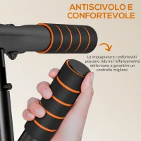 SPORTNOW Barra per Trazioni e Flessioni con Prese Imbottite, in Acciaio e HDR, 100x43x27 cm, Arancione e Nero(m-7)