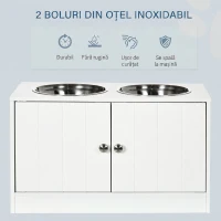 Pawhut Boluri inaltate Caini – Cu Dulap Depozitare 44L & Suport Stabil(m-4)