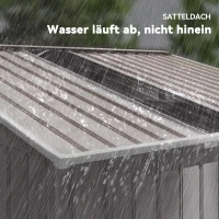 Outsunny Metalen tuinschuur met schuifdeuren en ventilatieramen, 277 x 195 x 192 cm, lichtgrijs(m-8)