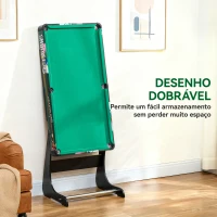 HOMCOM Mesa de Jogos 6 em 1 Dobrável Bilhar Matraquilho Ping Pong Lançamento de Anéis Hóquei com Bastão e Hóquei com Discos 118x104x71cm Multicor(m-5)