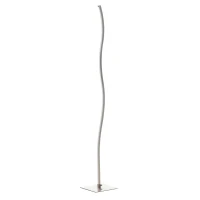 HOMCOM Lampada a Stelo, Lampada da Terra Design, Lampada Piantana con Luci a LED Bianco Caldo, 12W, Argento, 22x22x144cm(m-10)