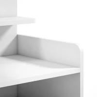 HOMCOM Bedside Cabinet, Bedside Table with Drawer and Shelf for Living Room, White(m-9)