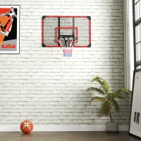 SPORTNOW Basketballkorb für Wandmontage, Innen/Außen, robuste PC-Rückwand, Nylonnetz, Stahlring, 113x61x73 cm(m-6)
