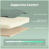 HOMCOM Three-Way Two-Seater Sofa Bed - Green(m-6)