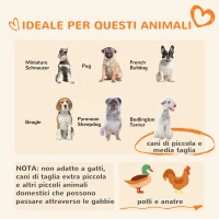 PawHut Kennel Recinto per Cani di Taglia Piccola e Media, Galline e Anatre con Tettuccio, 122x122x13 cm(m-4)