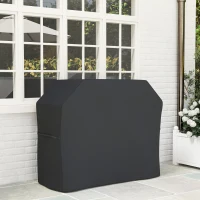 Outsunny Grillabdeckung Schutzabdeckung für Grill Grillplane, wetterbeständig, 147 x 61 x 120cm, Schwarz(m-9)