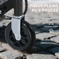 HOMCOM Trottinette électrique 120 W pliable pour enfant de 6+ ans hauteur guidon et selle réglable 10 Km/h max. noir(m-7)