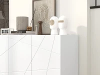 HOMCOM Modern Luxe High Gloss Sideboard, with Hairpin Legs - White(m-11)