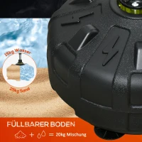 SPORTNOW Bokszak, Bokstandaard, Verstelbaar in hoogte 145-180 cm, Vulbare basis, Zwart(m-7)