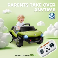 AIYAPLAY Volkswagen Licensed Kids Electric Car with Remote Control for Ages 3-6 Years, Green(m-5)