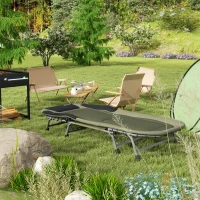 Outsunny Campingliege Campingbett Feldbett, 200 x 85 x 40-55 cm, Grün(m-9)
