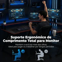 HOMCOM Secretária de Canto com Tomadas em Forma de L 128x128 cm com Suporte para Monitor Gancho e Suporte para Copos Preta(m-6)