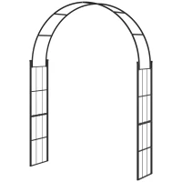 Outsunny 223cm Garden Arch Trellis, Outdoor Wedding Arbor for Ceremony for Climbing Roses, Vines and Plants(m-11)