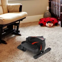 HOMCOM Mini Stepper mit LCD-Monitor, Heimtrainer, Pedaltrainer, Trainingsgerät, Stufenlos Einstellbarer Widerstand, Rutschfestes Steppbrett, Stahl(m-2)