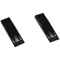 HOMCOM 2 oprijplaten, drempeloprit, oprijplaat, rubberen oprijplaten, PP, zwart, 70 x 20 x 8 cm 70x20x8 | Aosom.de(m-1)