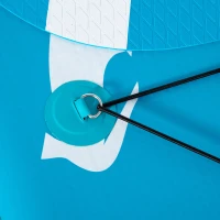 Outsunny Prancha de Paddle Surf Insuflável 300x76x15cm Prancha de Stand Up Insuflável com Remo Ajustável Barbatanas Superfície Antiderrapante Bomba e Bolsa de Transporte Azul(m-7)