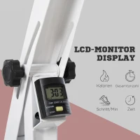 HOMCOM Hometrainer voor senioren bewegingstrainer pedaaltrainer armen en benen staal wit(m-6)