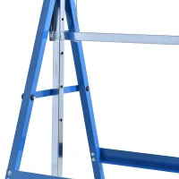 HOMCOM 2 x Steigerstatiefsteunbeugel in hoogte verstelbaar staal blauw(m-11)