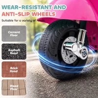 HOMCOM Vespa Licensed 6V Kids Electric Motorbike Ride On Motorcycle  Battery Powered for 18-36 Months with Horn, Pink(m-5)
