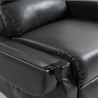 HOMCOM Elektrische tv-stoel met opsta-hulp, relaxstoel met afstandsbediening, voetsteun en ligfunctie, donkergrijs(m-11)